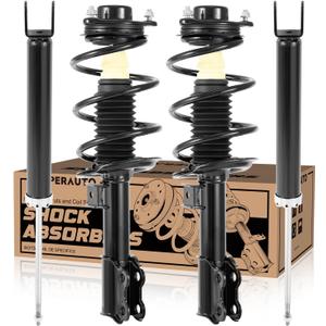 KUIPERAUTO 4PCS Front  Rear Pair of Complete Struts & Coil Springs Compatible for 2011-2017 Hyundai Sonata Azera Kia Optima Cadenza, Replace 11771 11772 5646