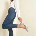 JOY IN LOVE Closed Toe Heels Pumps for Women 3IN Stiletto Pointed Toe Ankle Strap Heels, Size 9.5