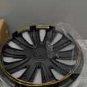 SCITOO Premium 16 Inch Hubcaps Set of 4 Wheel Rim Cover OEM Style Easy Snap On Car Truck SUV Hub Cap Replacement for Dodgefor Honda,for Mazda,for Kia,for Ford,for Mitsubishi,for Hyundai,etc. (Gloss Black & Silver)