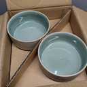 Gibson Elite Liberty Bay 16-Piece Pottery Clay Stoneware Dinnerware Set – Mint Green Reactive Glaze, Stackable Plates and Bowls W/Pasta Bowl, Service for 4 – Microwave & Dishwasher Safe