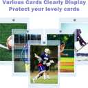 TORONTOKYO 100ct Magnetic Card Holders for Trading Cards, 35PT One Touch Card Holder, Card Protector Hard Plastic for Baseball Football Sports and Game Cards