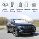 Windshield Sun Shade Custom Fit for 2022 2023 2024 2025 2026 Hyundai Tucson Accessories Foldable Sunshade Sun Blocker Protect Car from Sun Rays & Heat Damage Keep Car Cooler