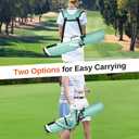 Lightweight Golf Stand Bag, 4-Way Full-Length Dividers, Holds Up to 10 Clubs, 3.7 lbs Golf Bag with Dual Straps & Stand for Driving Range, Par 3, and Standard Courses