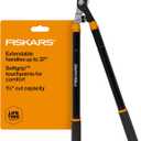 Fiskars Loppers for Tree Trimming, Heavy Duty, with Extendable Handle (24.5"-37" Range), Sharp Bypass Steel Blade Tree Branch Cutter up to 1.5-Inch Diameter Cut Capacity, Looper Extendable