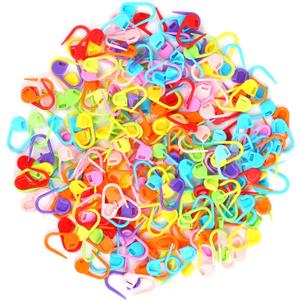 100PC Mix Color Knitting Stitch Counter Crochet Locking Stitch Markers Stitch Needle Clip Knitting Crochet Markers (100)