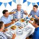 96Pcs Flying into Retirement Party Decorations Pilot Happy Retirement Plates and Napkins Sets Blue Airplane Retired Pilot Decoration for Men Airplane Congratulations Retired Party Supplies Serves 24