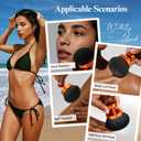 Extra Large Body Makeup Brush for Self Tanner, 74MM Large Foundation Brushes for Body Bronzers Blend Self Tanning Applicator, Self Tanner Brush with Drawstring Bag (Black)