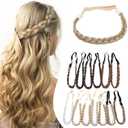 Hairro Braid Headband, Small Size, 3 Strands, Ash Blonde - Synthetic Hairband for Women and Girls, Adds Flair to Basic Hairstyles, Adjustable, Lightweight, Natural Look (Small (Pack of 1))