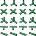 20PCS 16mm Gardening Frame Joints Pole Connector Straight Plastic Greenhouse Frame Connector
