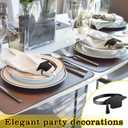 10 PCS Graduation Napkin Rings, 2026 Graduation Black Napkin Holders for Cloth Napkins Metal Napkin Holder Bulk for Graduation Party Supplies Graduation Table Decor