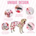 Arblina Dog Recovery Suit, Adjustable Rear Leg Sleeve to Stop Licking Wounds for Male Female Dogs, Surgical Clothing for Neuter Spay Protective as Cone Alternative After Surgrey, Pink, Small