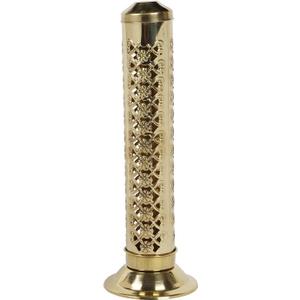 Brass Incense Burner Holder/Incense Stick Holder Tower Stand Agarbatti Stand Holder, Gift for Aromatherapy- Zen- Spa- Vastu- Reiki (10" x 3.3" Inches)