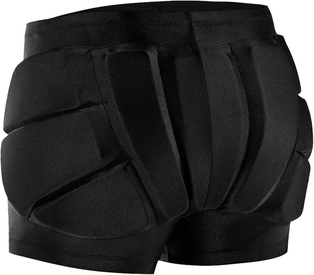 Butt Pad Shorts for Skating Snowboarding Ski Hockey, Hip Tailbone Protective Padded Shorts for Youth Child S