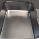 Low Entry Cat Litter Box,15.7"11.8"4" Stainless Steel Kitten Litter Box for Small Cat, Kitty Shallow Litterbox for Guinea Pig, Puppy, Hamsters Toilet