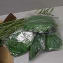 Tigeen 10 Pcs Artificial Palm Leaves Tree 33 Inch Fake Tropical Plant with Stems Large Faux Palm Leaf Bush Greenery for Hawaiian Luau, Jungle Safari, Pool Beach Party, Wedding, Garden, Indoor Outdoor