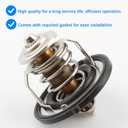 Thermostat 25500-23010 Compatible with Hyundai Kia - 1996-2012 Elantra, 2009-2014 Sonata, Compatible with Sportage 2005-2016, and More Accent Santa Fe Sport Tiburon Tucson Forte Optima Rio Spectra