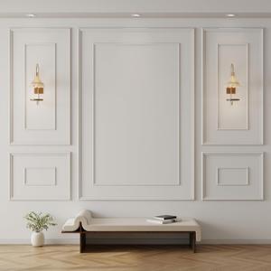 Pangda 3 Set Peel and Stick Wall Molding Kit Inner and Outer Layer Style Premade Wainscoting Panel for Interior Wall Moulding Decor Accent Wall Molding (24x48inch+48x 72inch)