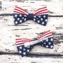 Independence Day Hair Clips Patriotic American Flag Hair Bows, Fashionable High-End 4th of July Hair Clips Independence Day Hair Accessories for Baby Girls 2PCS (1 Count (Pack of 1))