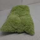 EHEYCIGA Fluffy Dog Crate Bed for Large Dogs, Plush Faux Fur Crate Pad, Calming Anti Anxiety Large Dog Bed, Washable Soft Warm Mat with Non-Slip Bottom, Green (35.4 x 23.6)