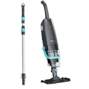 PoolMr Cordless Handheld Pool Vacuum, Rechargeable Pool Cleaner with 18.5 Gal/Min Suction, Dual-Phase Cleaning System, Ideal for Above Ground Pools, Spas, Hot Tubs, Black