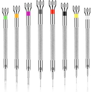 Chumia 8 Pieces Precision Jewelers Screwdriver Set, Micro Watch Repair Screwdriver Set 0.6-2.0 mm for Watch, Eyeglasses, Jewelry Work, Electronics Repair(Flathead)