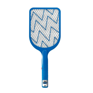 PIC Plastic Handheld Bug Zapper with Bottle Opener, Fly Swatter Racket Trap, Blue, 1 Pack
