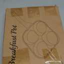 4-in-1 Titanium Nonstick Divided Egg Pan  4-Cup Breakfast Skillet for Eggs, Pancakes & Bacon, PFOA-Free, Induction Compatible, Easy Flip 130 Angle, Fast & Even Heating, Dishwasher Safe (Deepened)