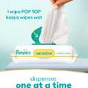 Pampers Baby Wipes Sensitive, Water Based Hypoallergenic and Unscented 504 Total (6 Flip-Top Packs)