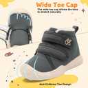 LeIsfIt Toddler Boots Girls Boys Warm Winter Boots Cozy Plush Lining Winter Shoes Indoor Outdoor Faux Fur Booties (Darkgrey)