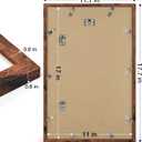 decorUhome 11x17 Picture Frame, Display Pictures 8x12 with Mat or 11x17 without Mat, Wall Hanging Poster Frame, Distressed Brown, 1 Pack