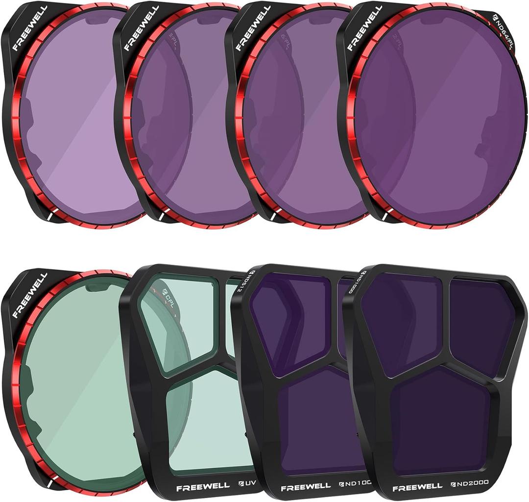 Freewell All Day 8 Pack ND/PL, ND, UV, CPL Filters Compatible with Mavic 3 Pro/Mavic 3 Pro Cine