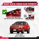 KitsPro 260lb Roof Rack Cross Bars for 2018-2026 Jeep Compass (ONLY FIT Factory Flushed Side Rails), Matte Black Heavy Duty Aluminum Cargo Crossbar