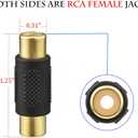 2 x 20 Pack RCA Female to Female Coupler Audio Video Adapter Gold Plated, for Phono,Speaker,RCA Cable,Amplifier