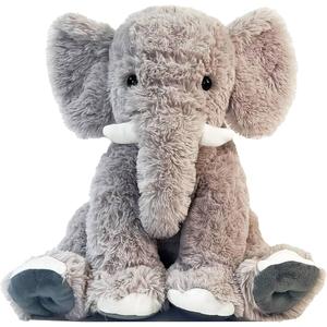 Large Elephant Stuffed Animals,Clever Elephant Plush Toy for Kids, for Girls and Women,Super Soft Room Decoration(Gray)