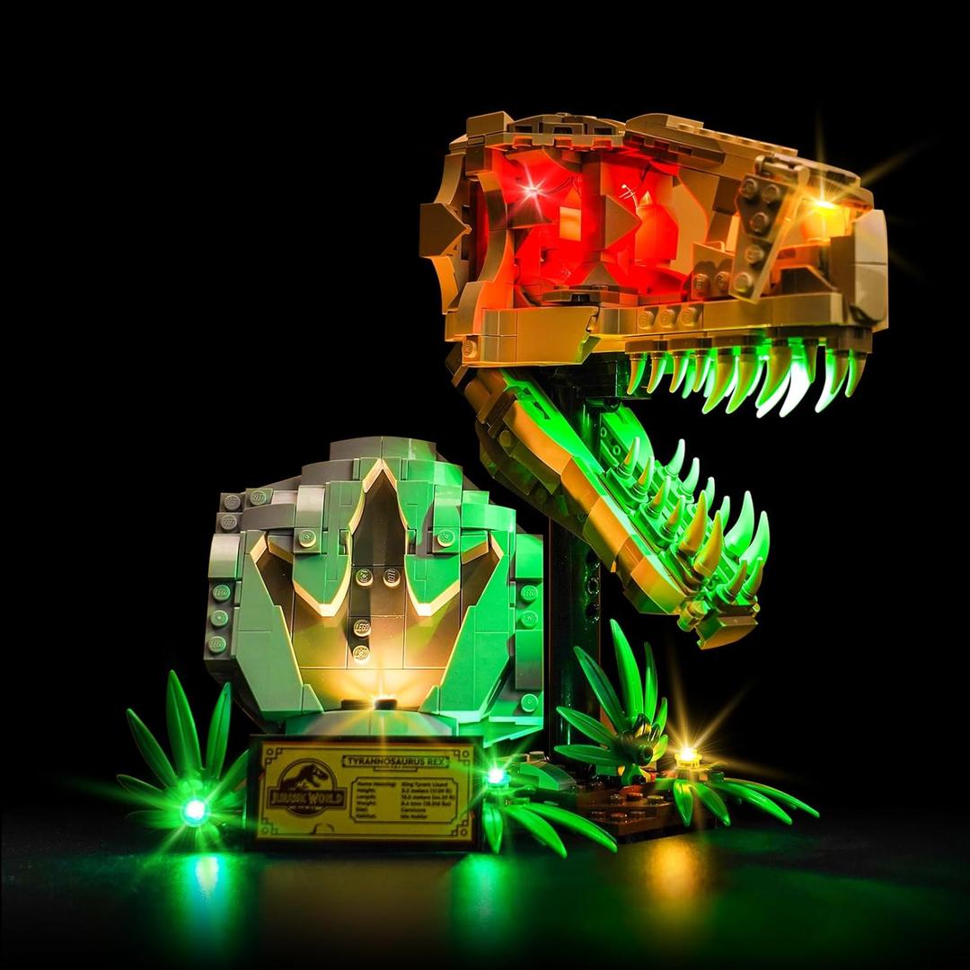 Hilighting Upgraded Led Light Kit Compatible with Lego Dinosaur Fossils: T. rex Skull Building Set, Lights Decoration Compatible with Lego 76964 (Model Not Included)