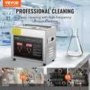 VEVOR Ultrasonic Cleaning Machine with Digital Timer & Heater, Professional Jewelry Cleaner, Stainless Steel Heated Cleaning Machine for Glasses Watch Rings Small Parts Circuit Board (3L)
