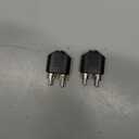 2 X RCA MALE TO 3.5MM FEMALE 6.35mm Male to 6.35mm DUAL Female Stereo Headphone Audio Connector- (PACK OF 2) (2 X RCA MALE TO 3.5MM FEMALE)