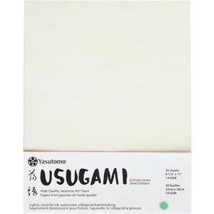 Yasutomo Usugami Paper, Size 8 1/2" x 11", 30 Sheets, Arts and Crafts Supplies