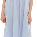 Alexander Del Rossa Victorian Nightgown, 100% Cotton Nightgowns for Women, Long Nightgowns for Women Nighty, M