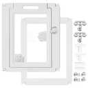 2Pcs Panel Extention Kits-Clear Acrylic Plastic Dog Door+Panel Indoor,for Puppy Cat Bunny Pet Pen