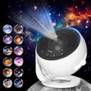 Galaxy Projector for Bedroom Pro Version, Upgraded Film Disc Star Projector for Kid 12 in 1 Planetarium Projector HD Image Adjustable Knob 360 Rotating 1/2h Timer Simple 4-Button Control (Black&White)
