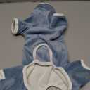 Dog Fleece Winter Coat, Fullbody Doggie Pajamas Onesie, Turtleneck Fleece Jacket for Small Dogs, Four-Legged Warm Clothes Hair Shedding Suit, Warm Puppy Christmas Jumpsuit (Large, Dark Blue)