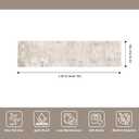 3x12 ft Washable Hallway Runner Rug - Long Non Slip Low Pile Thin Carpet Runners, Modern Abstract Neutral, Stain Resistant for Kitchen, Entryway, Bathroom Beige Grey,3x12