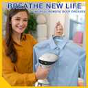 Steamer for Clothes, Quick Heat Up Handheld Garment Steamer, Portable Colthes Fabric Wrinkles Remover, Travel Steamer Iron for Home, White Black