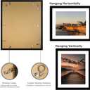 20x24 Picture Frame Set of 2, 20 x 24 Wood Poster Frames with Mat for 16x20, Wooden Photo Frames with Tempered Glass Cover for Wall Display,Black, 20x24-2Pack