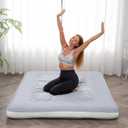 Dr.Futon Japanese Floor Futon Mattress Extra Thick Folding Roll Up Bed Topper Mat for Guest,Lounger and Tavel, Full