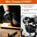 10mil Nitrile Gloves Thick,Industrial Disposable Gloves with Diamond Textured,Heavy Duty Mechanic Glove,Latex Free