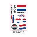3 x Netherlands Temporary Tattoos, Dutch Flag Face Stickers, Red White Blue Patriotic Body Tattoos, Holland Windmill Tulip Soccer Face Decals for 2026 World Cup Netherlands Party Supplies