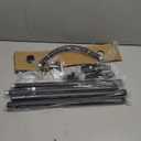 Corner Shower Curtain Rod, [24"-53"] x [24"-53"] Adjustable L Shaped Shower Rod No-Sagging 304 Stainless 90 Degree Curved Curtain Rod for Bathroom Bathtub with 12 Ring Hooks & Ceiling Support