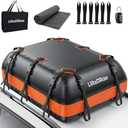Car Rooftop Cargo Carrier Bag, 21 Cubic Feet Waterproof Heavy Duty 840D Car Roof Bag for All Vehicle with/Without Racks - Anti-Slip Mat, 6 Door Hooks, Storage Bag, 2 Extra Straps
